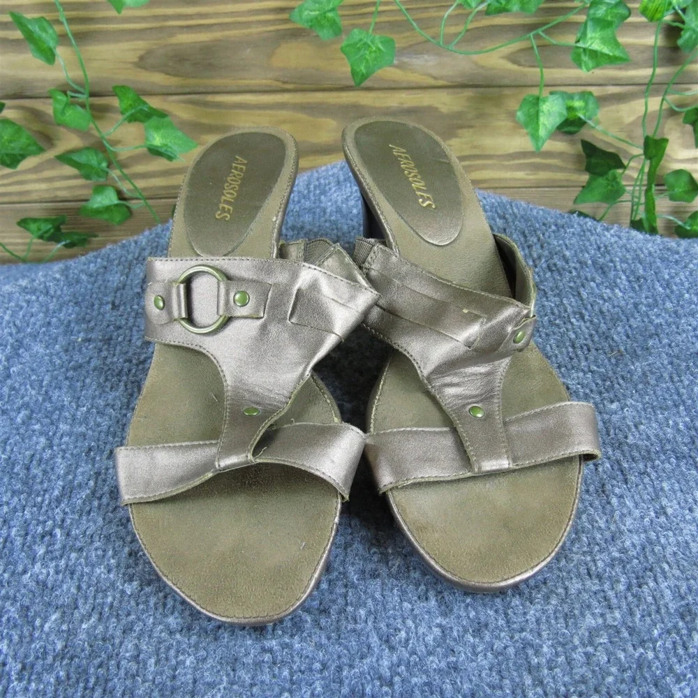 Aerosoles Women's Rise To Power Slide Bronze‎ Synthetic Sz 7.5 Medium Used 2025
